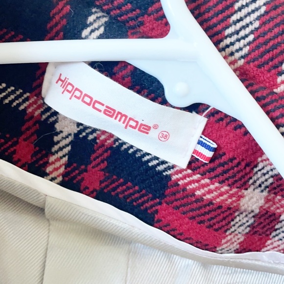 Hippocampe Wool Blend Plaid Coat - Picture 8 of 13